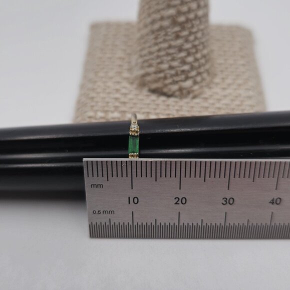 Size 6 Worn Gold Plated Over Sterling Silver Cubic Zirconia Ring A2906 - Picture 6 of 7